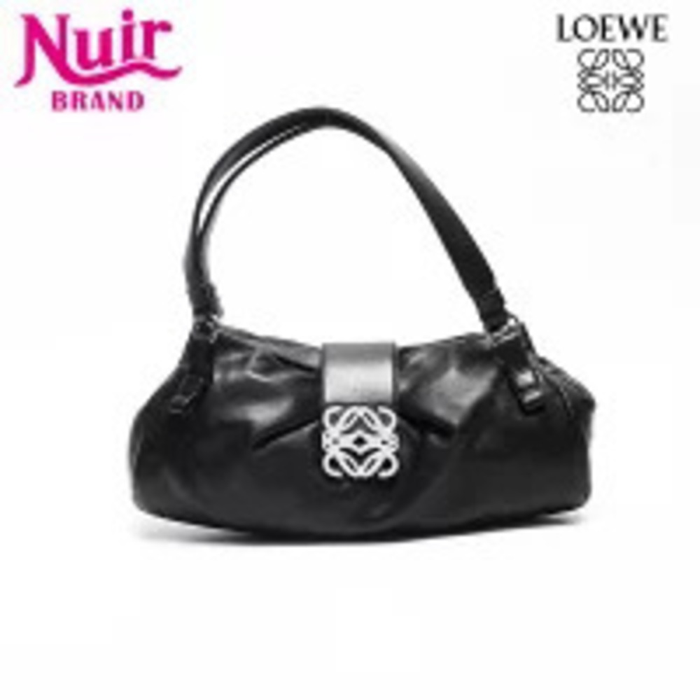 LOEWE Anagram Nappa Leather Shoulder Bag Black